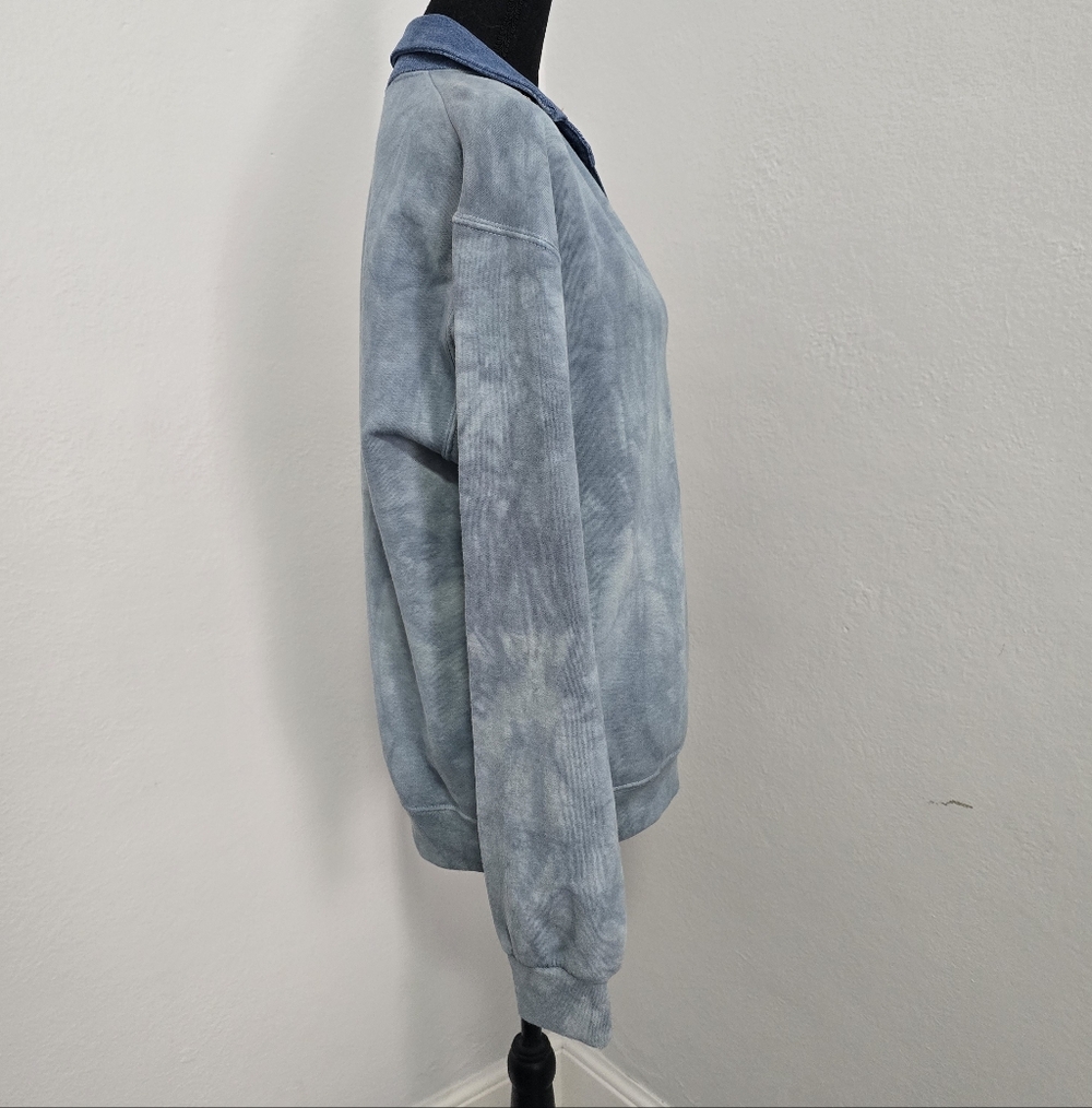 NWOT Free People x Tricia Fix Denim Collar Shirt Xsmall - Picture 3 of 5